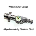 पीसीपी एयरगन पेंटबॉल एक्सेसरीज, 5000psi / 350bar / 6000psi गेज HPA और स्कूबा एयर फिल स्टेशन एडेप्टर