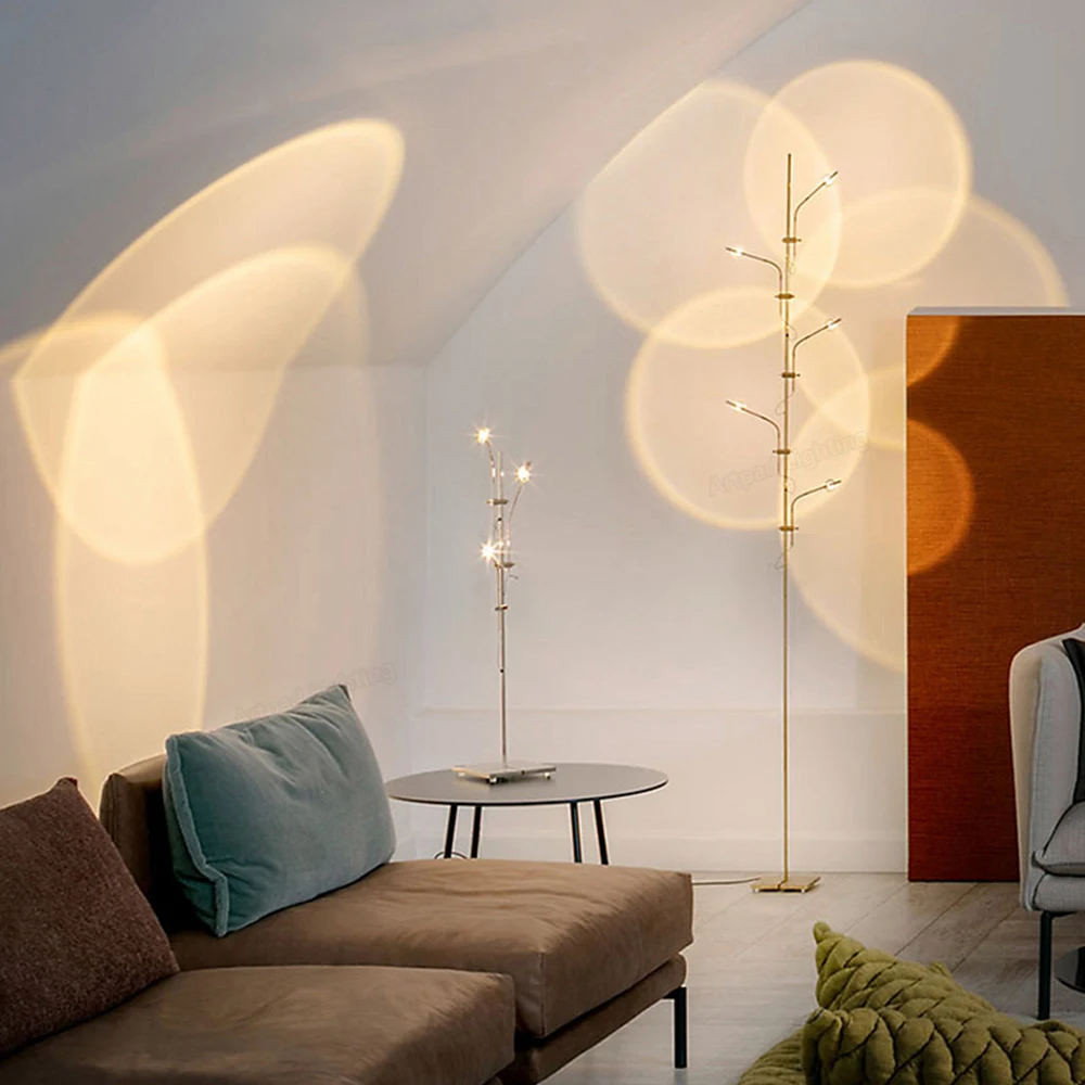 

Modern Floor Lamp for Living Room Corner Floor Lamp Nordic Decoration Italy Design Led Chrome Standing Lights Neutral Light