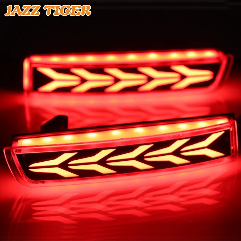 Джаз тигр 2 шт. автомобиля светодиодный задний противотуманный фонарь