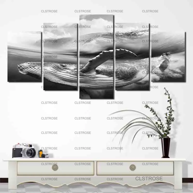 

Undersea Animal Big Fish Poster Decoration Zoo Home Bedroom Living Room Irregular Hd Decoration Frameless Style