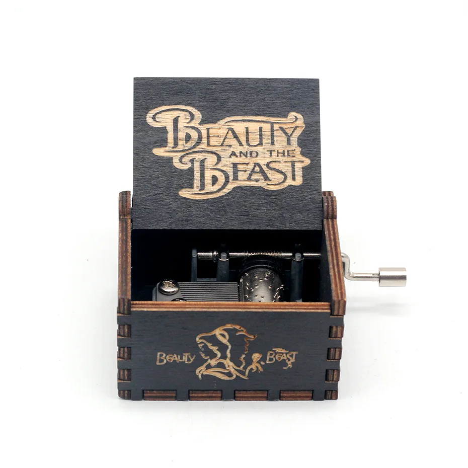 beauty the beast Зверь и красавица старинная резьба музыкальная шкатулка Fly Me To The Moon игра Thro Jack от пиратов Звездные войны подарки на день рождения - Цвет: beauty the beast