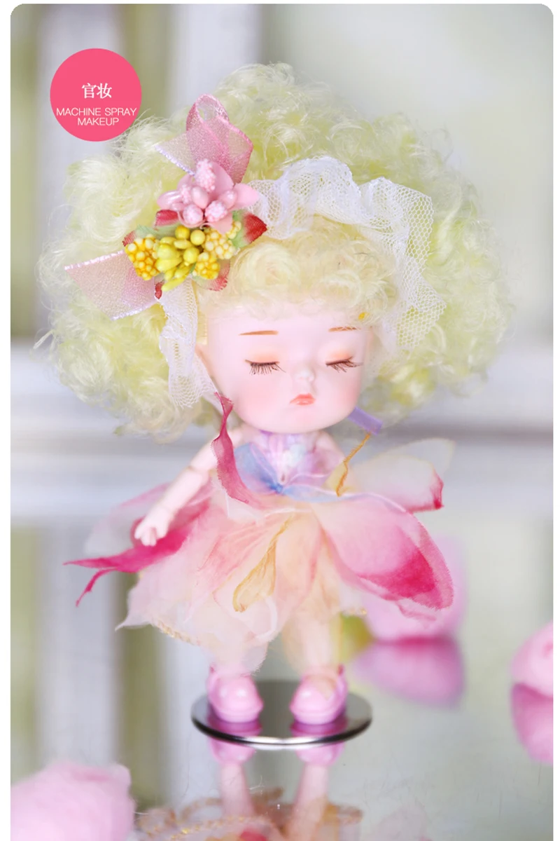 

5.9" Cute Chinese Dolls 1/12 Mini BJD Dolls with 3D Eyes Clothes Shoes Dudu Baby Doll Girl Toys Birthday Gifts For Kids