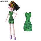 Зеленое платье для кукол Monster High, Одежда для кукол-монстров, наряды для кукол After High, аксессуары для кукол, детские игрушки для девочек 16