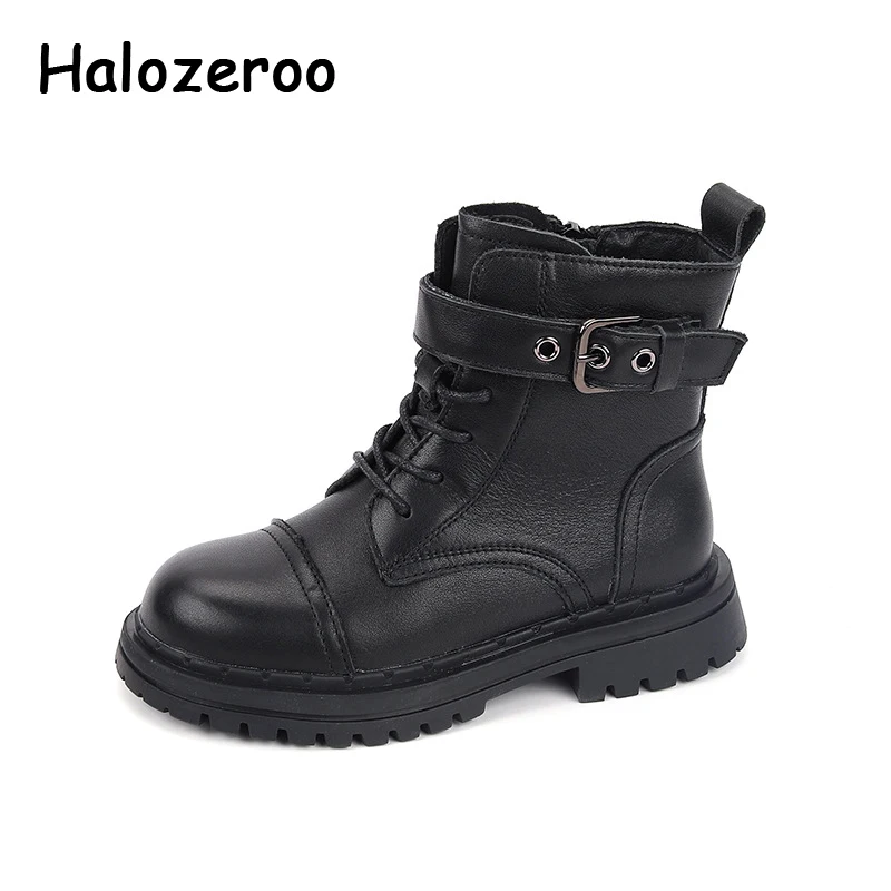 

Kids Boots Autumn Children Soft Genuine Leather Shoes Baby Girls Fashion Riding Boots Boys Brand Ankle Shoes Rome Martin Boots