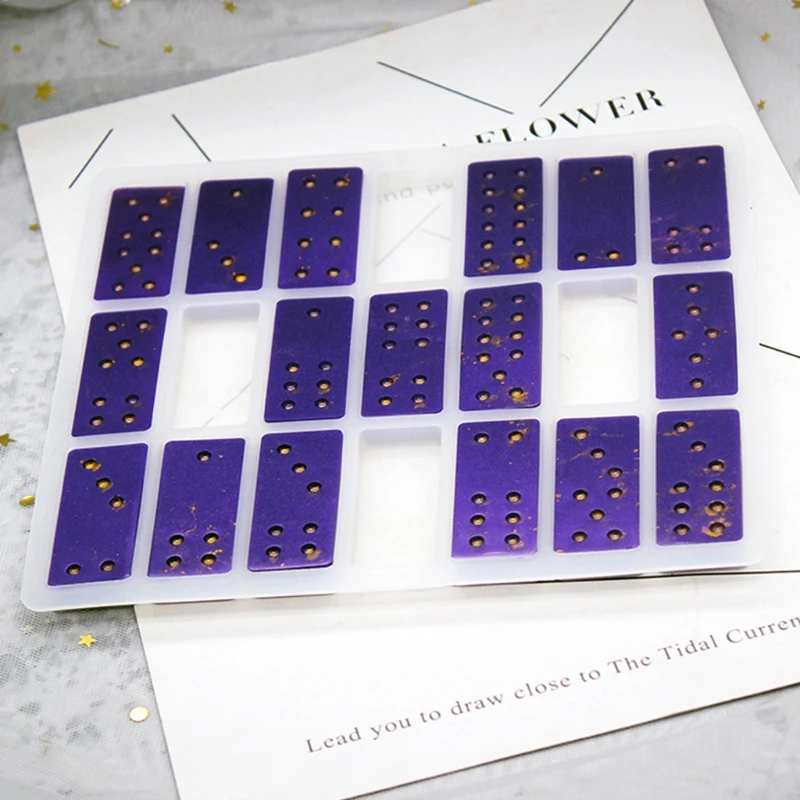 Игра игрушка силиконовая форма DIY домино хрустальные формы для эпоксидной смолы