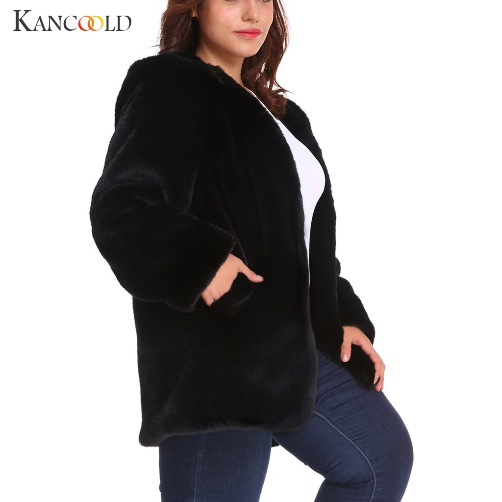 KANCOOLD пальто, зимняя теплая куртка большого размера, Короткая Повседневная Верхняя одежда из искусственного меха с капюшоном, парка, модные новые пальто и куртки для женщин 2019AUG20