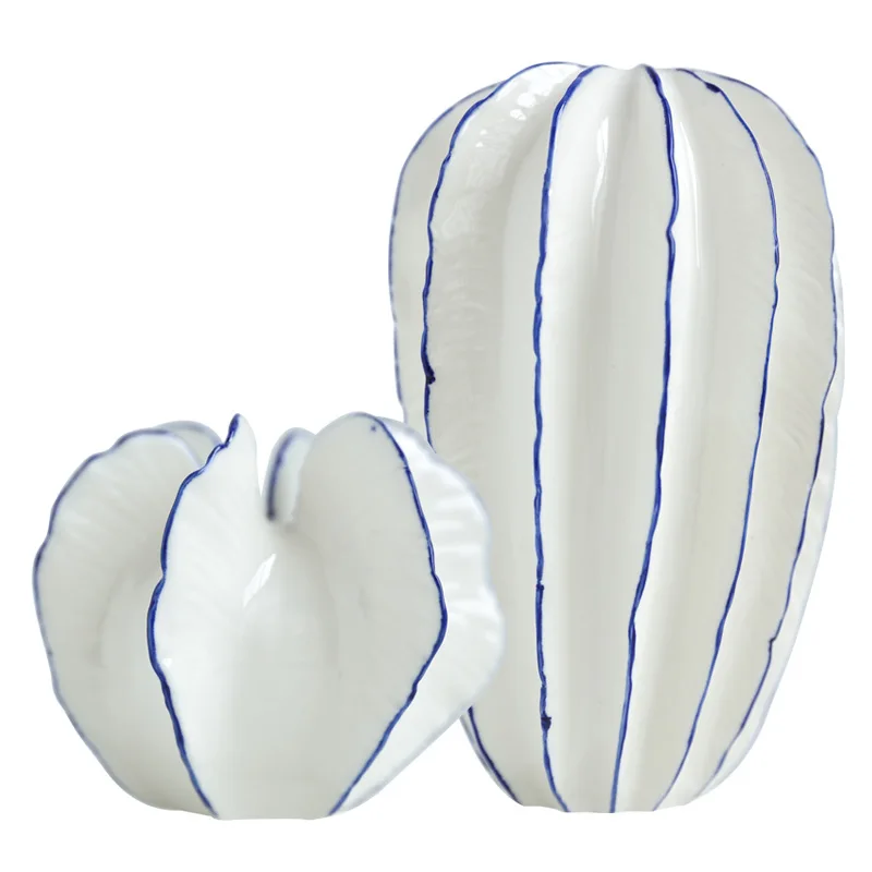 

Creative Home Decoration TV Cabinet Ceramic Crafts Ornaments Dried Flower Vase Jingdezhen Ceramic Vase