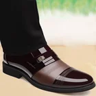 Деловые кожаные туфли с острым носком, в британском стиле, размеры 38-46
