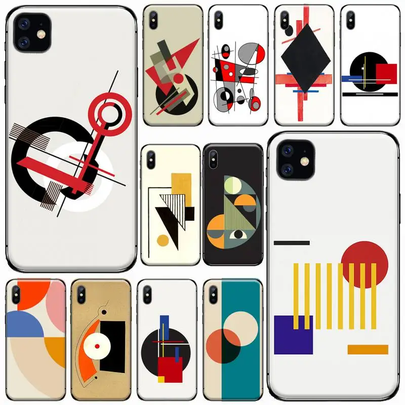 

Fashion art geometric color stitching Phone Case for iPhone 11 12 pro XS MAX 8 7 6 6S Plus X 5S SE 2020 XR Soft silicone cover