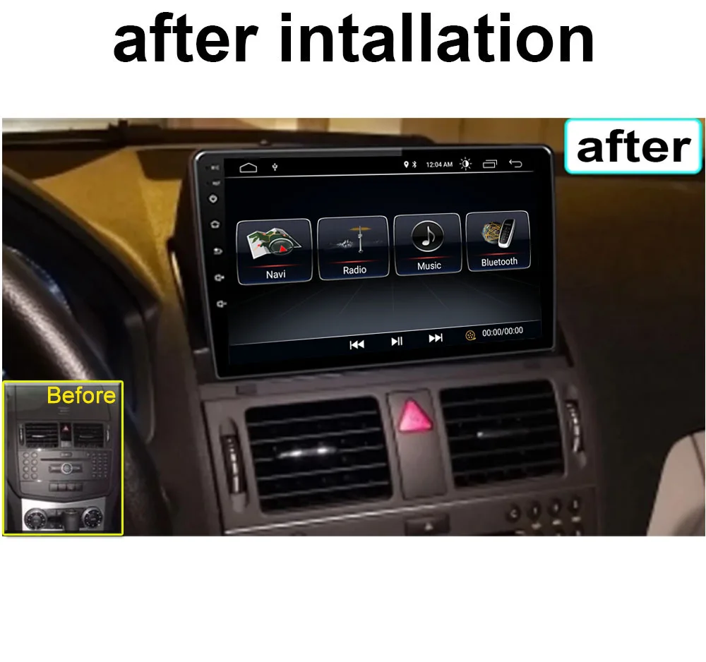 $133.76 4G LTE IPS DSP Android 11 for Mercedes Benz C Class 3 W204 S204 2006 - 2011 Car Radio GPS Navigation BT Multimedia Playe
