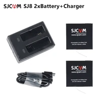 sj8 dual charger 2pcs 1200mah li ion battery for sjcam sj8 pro sj8 plus sj8 air action camera accessories