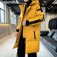 mens down jacket warm hooded fashionable coat men hooded jackets warm lengthen parka coat hight quality white duck down