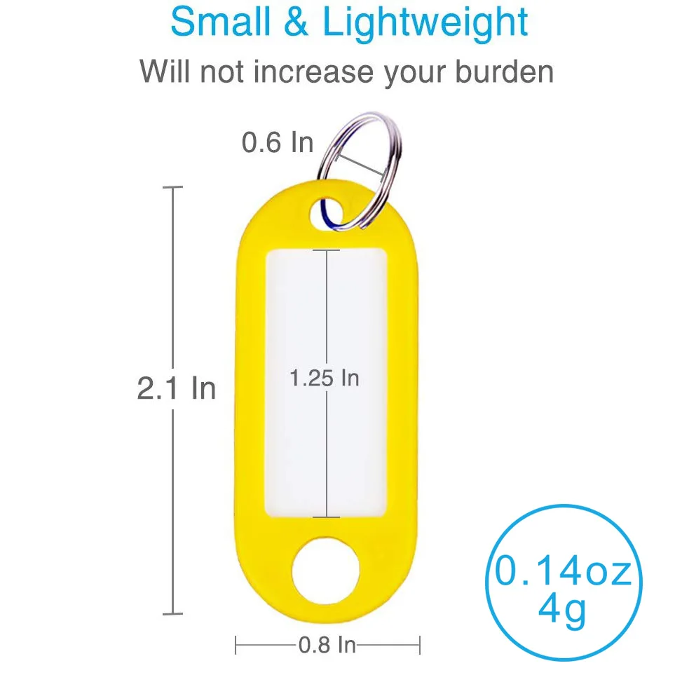 100 шт. цветные этикетки для ключей брелок разные цвета | Дом и сад