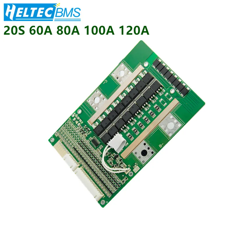 20S 60V BMS 60A 80A 100A 120A Защитная плата литий ионного аккумулятора Lifepo4 18650 система