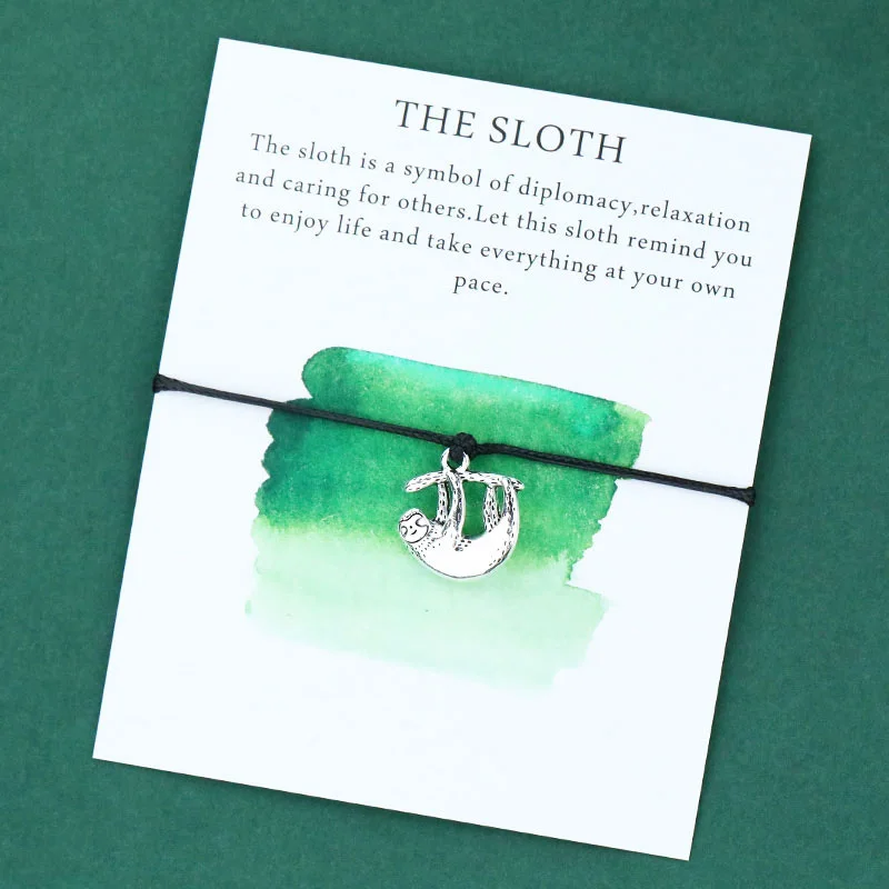 Ленивец браслет желаний милый очаровательный дух животное ювелирные изделия Kawaii