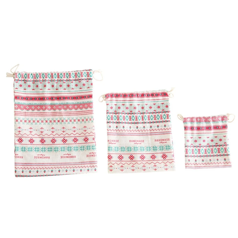

3pcs Storage Gift Bags Drawstring Travel Pouch Laundry Portable Luggage Packing