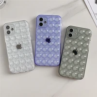 relieve stress pop bubble case for iphone 13 12 11 xr 7 8 plus clear shockproof silicone case for iphone 13 12 11 pro xs max