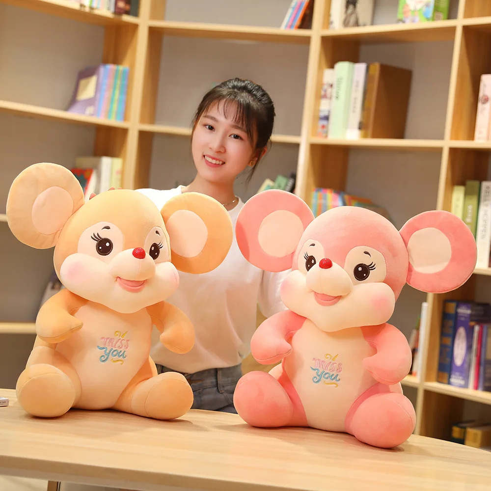 

25-65cm Soft Lovely Plush Mouse Doll Stuffed Rat Plush Animal Toy Mascot Peluche Mouse Doll for Children Kawaii Christmas Gift
