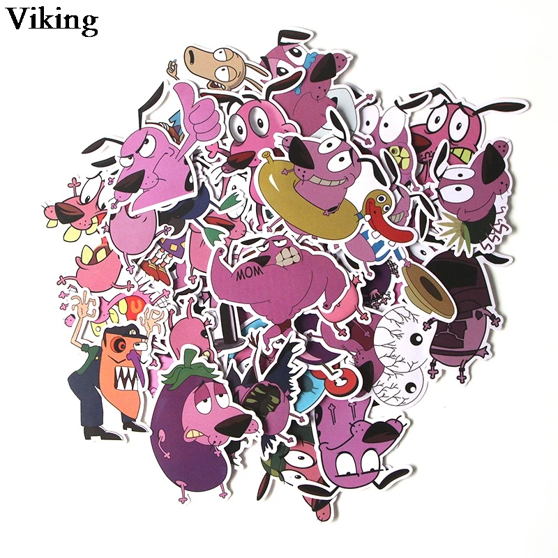 

10sets/lot Cartoon Dog Stickers 38Pcs/set Waterproof Skateboard Car Stickers Luggage Laptop Sticker Funny Decals G0180