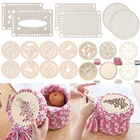 2 шт.компл., корзина из натурального дерева, основание для корзины для вязания крючком, основание для органайзера для вышивки нитью, плетение крестиком, изготовление сумок