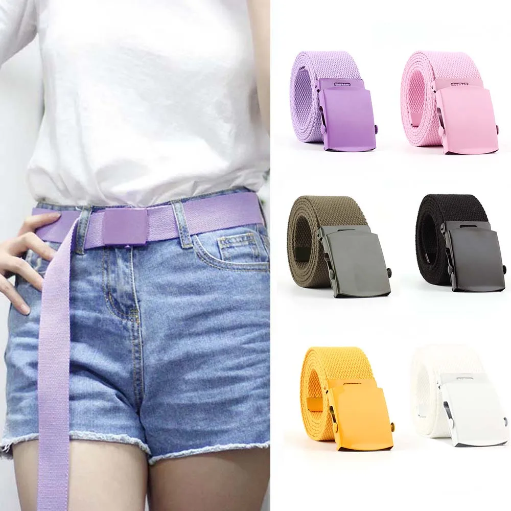 Мужские и женские ремни тканевый регулируемый пояс трикотажный для путешествий