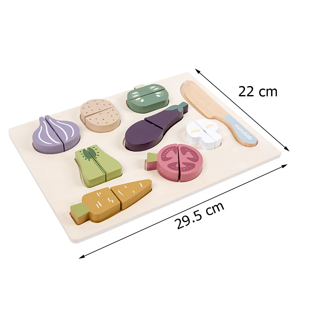

Plane Vegetables Cutting Puzzles Early Educational Wooden Play House Toys Simulation Kitchen Toys for Kids Children Gift