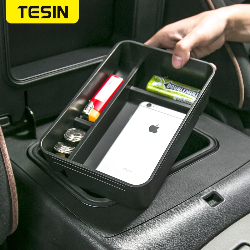 TESIN Car Inner Armrest Storage Box Cover for Nissan Patrol Y62 2017+ Interior Parts Accessories | Автомобили и мотоциклы