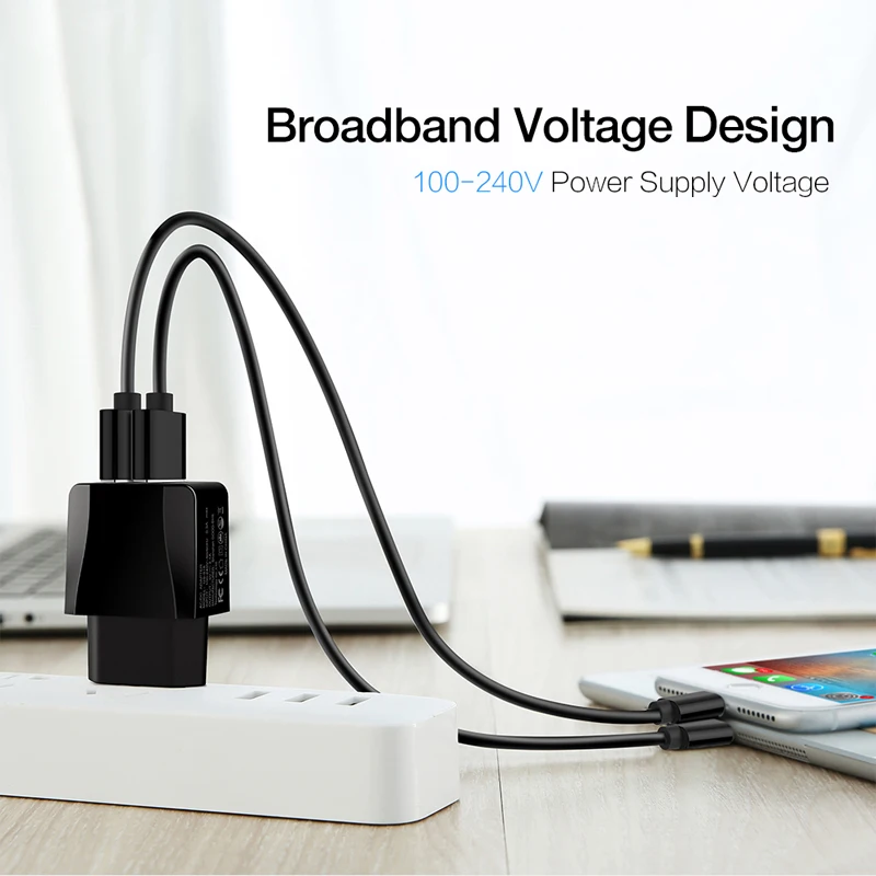 

Oppselve Dual USB Charger 5V/2.4A Fast Charging Travel Wall Charger For iPhone XS Samsung Xiaomi EU Adapter Mobile Phone Charger