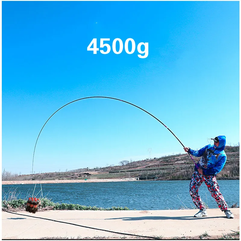 3.6M-8.1M Hand Pole 5H 6H Super Hard Carp Fishing Stick Carbon Fiber Telescopic Wedkarstwo Olta Fishing Rod for Black Pit Pesca enlarge