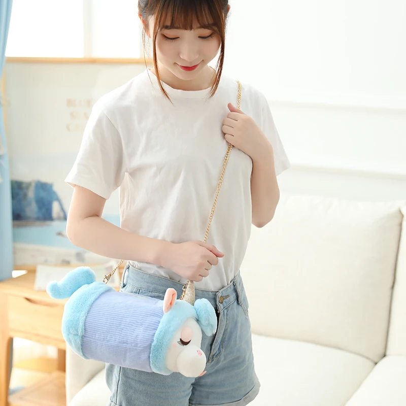 

Маленькая сумка-мессенджер 35*15 см, 1 шт., милый плюшевый рюкзак, забавная мультяшная сумка на одно плечо