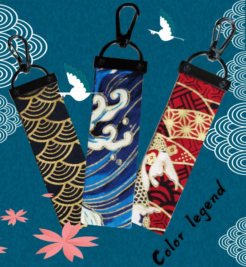 Брелок с подвеской в японском стиле Ukiyo-e брелок для автомобиля украшение