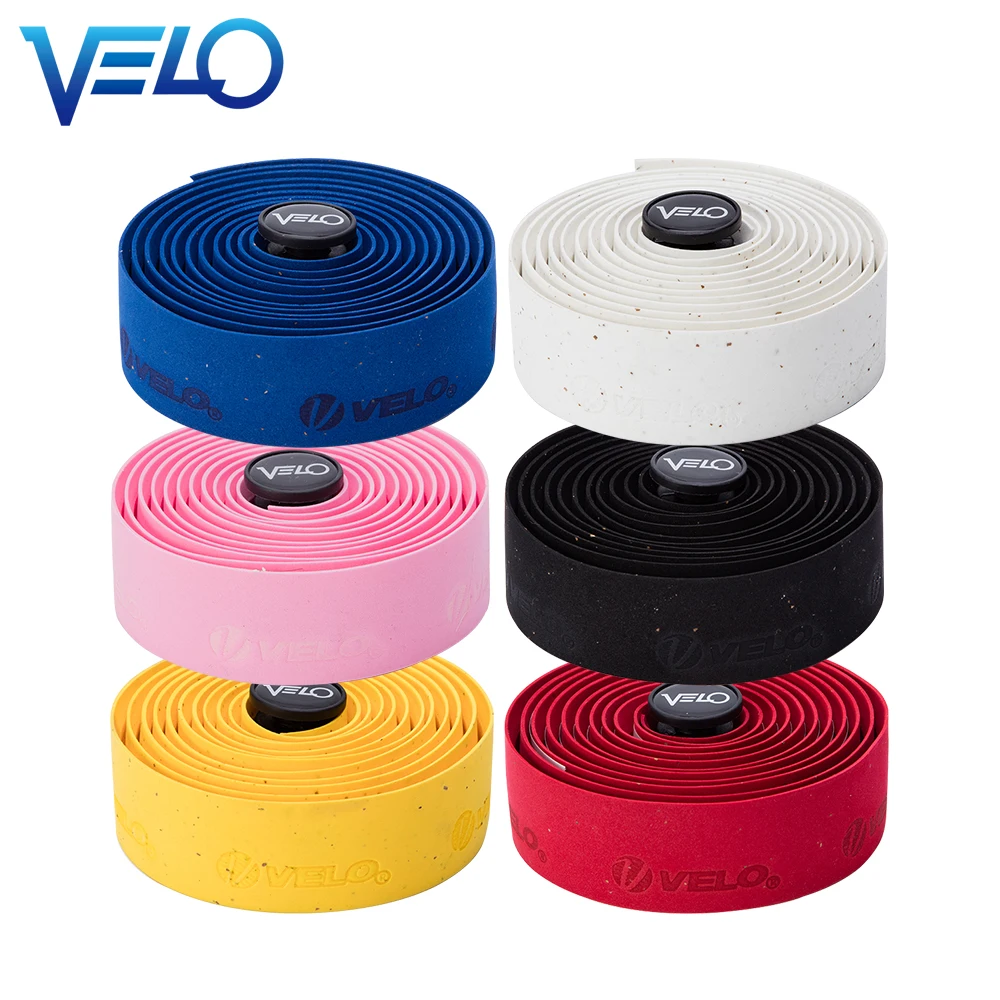 

Velo Road Bike Fixed Gear Bike HandleBar Tape Cycling Race Bicycle Grips MTB Cork Handlebar Tape Bar Plugs Mountain belt straps