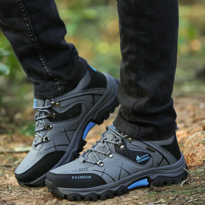 

2021 New non-slip waterproof wear-resistant outdoor mountaineering shoes men large size hiking shoes men shoes