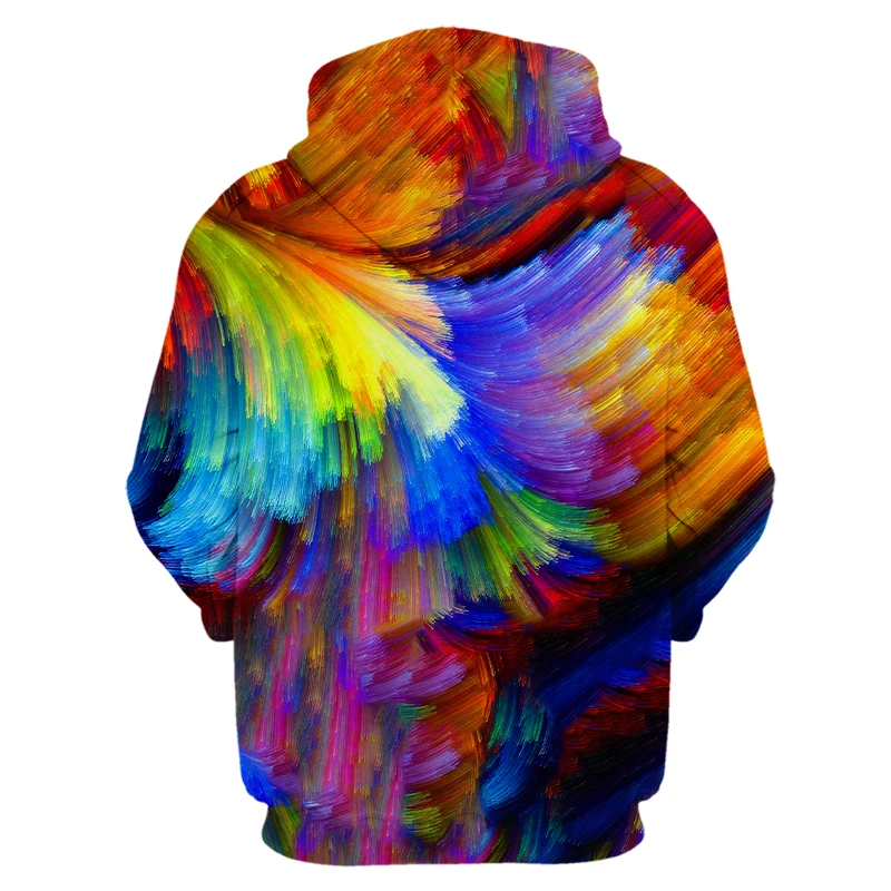 

Men Women Fashion Brand Hoodies Paint Splatter Tie Bye 3D All Over Print Hip Hop Casual Hoodie Hipster Rainbow Hooded Sweatshirt