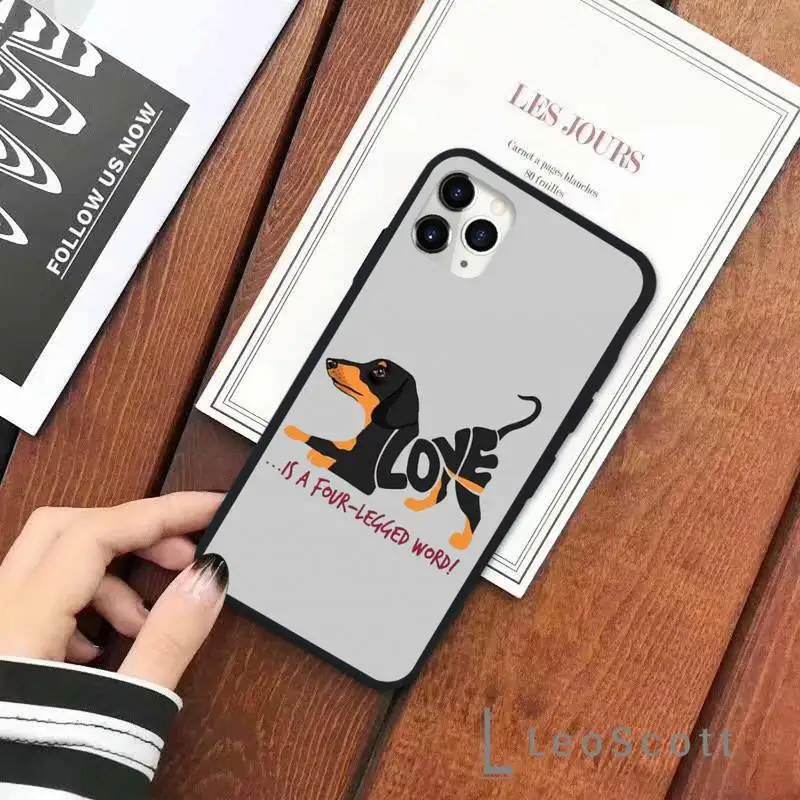 

Dachshund dog animal cute Phone Case for iPhone 11 12 pro XS MAX 8 7 6 6S Plus X 5S SE 2020 XR Soft silicone cover funda coque