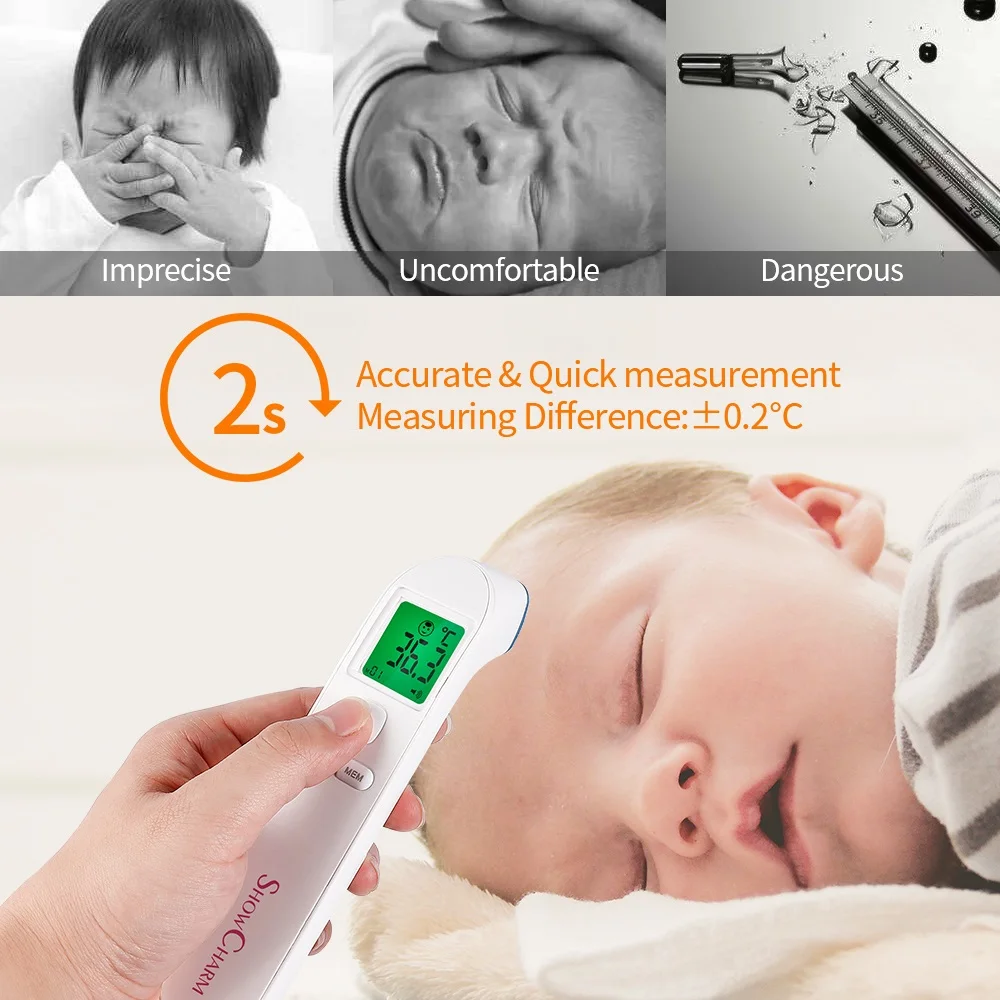 Термометр для Тела Медицинский портативный цифровой инфракрасный бесконтактный