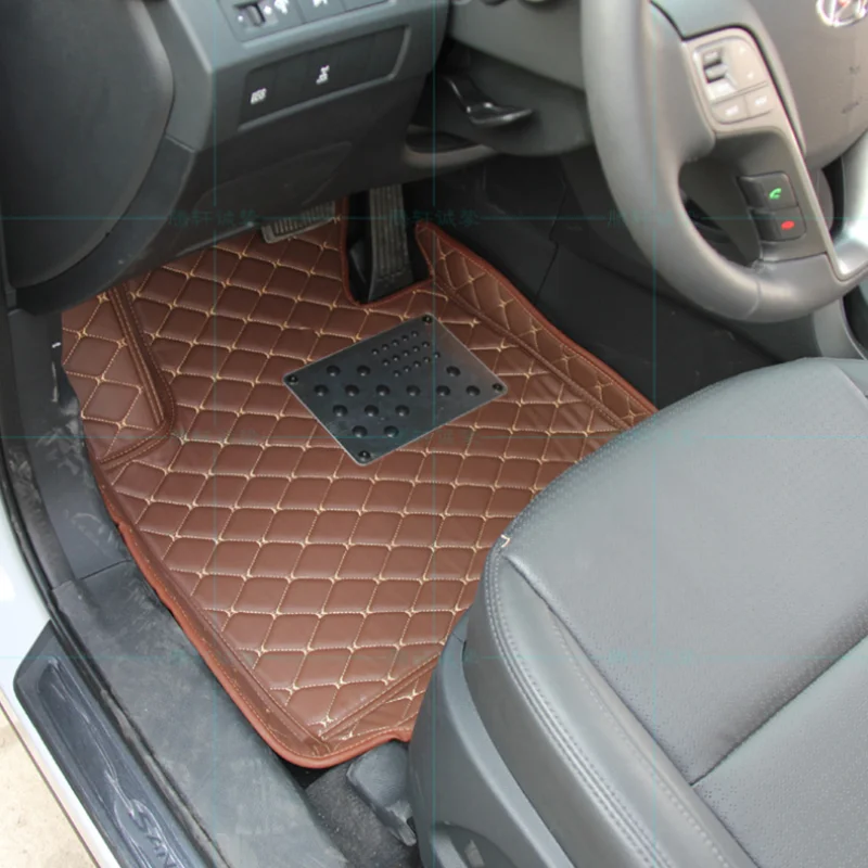 

leather car floor mats for hyundai Veracruz ix55 2006 2007 2008 2009 2010 2011 2012 front accessories