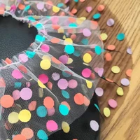 1yards high quality guipure dot lace fabric 8cm ribbons print dot lace ribbon rainbow colors lace material sewing trimmings pl6