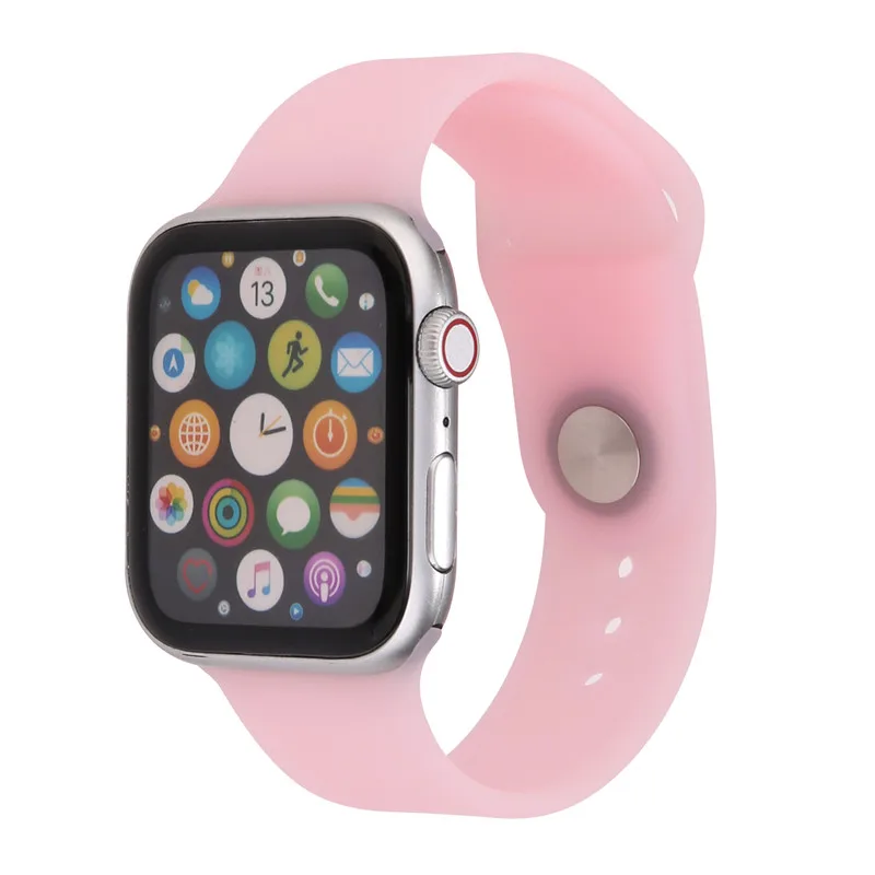 Мягкий силиконовый замена спортивный ремешок для смарт часов 38/42/44/40 мм apple watch