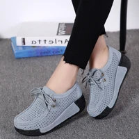 2020 autumn women flats shoes platform sneakers shoes leather suede casual shoes slip on flats heels creepers moccasins
