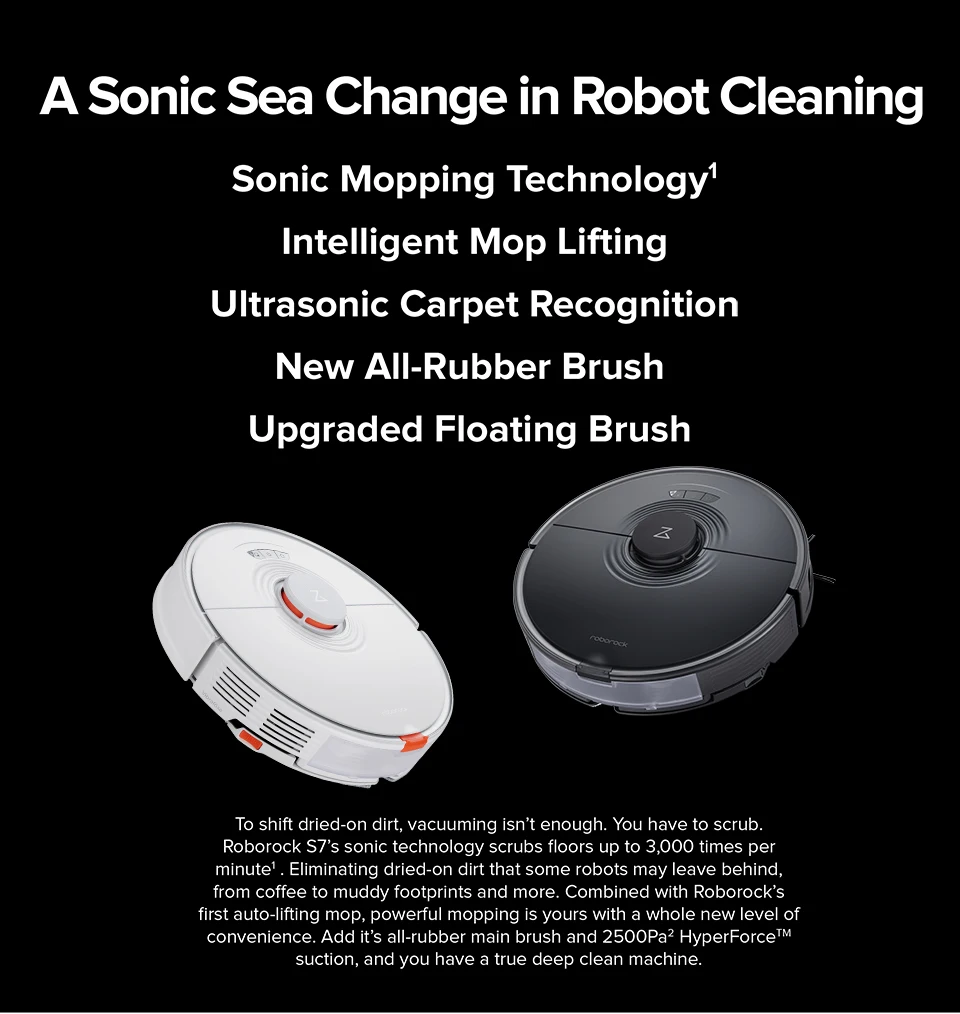 Робот-пылесос Xiaomi Roborock S7 с базой для дома умный Ультразвуковой очиститель шерсти