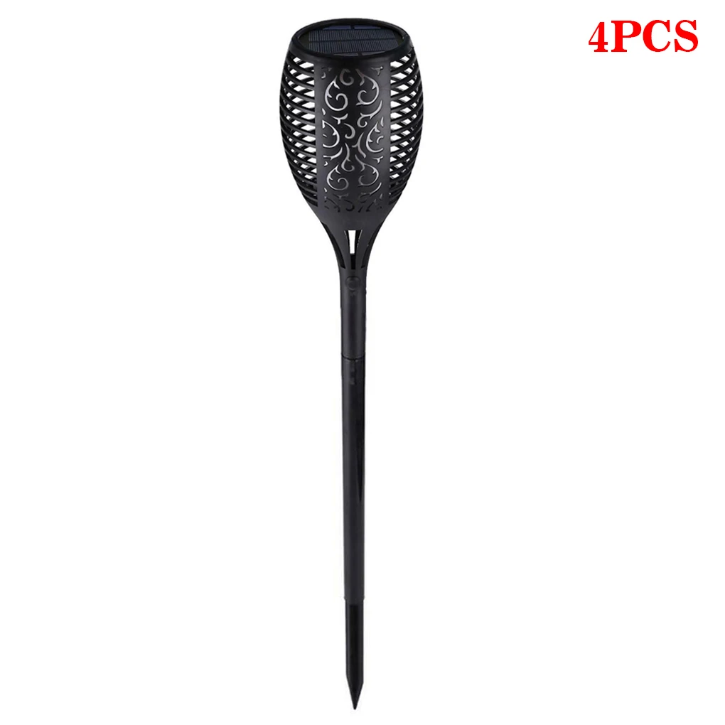 

4Pieces Outdoor Led Solar Lights Flickering Dancing Flame Torch Lighting Waterproof Lamp For Garden Decoration Landscape