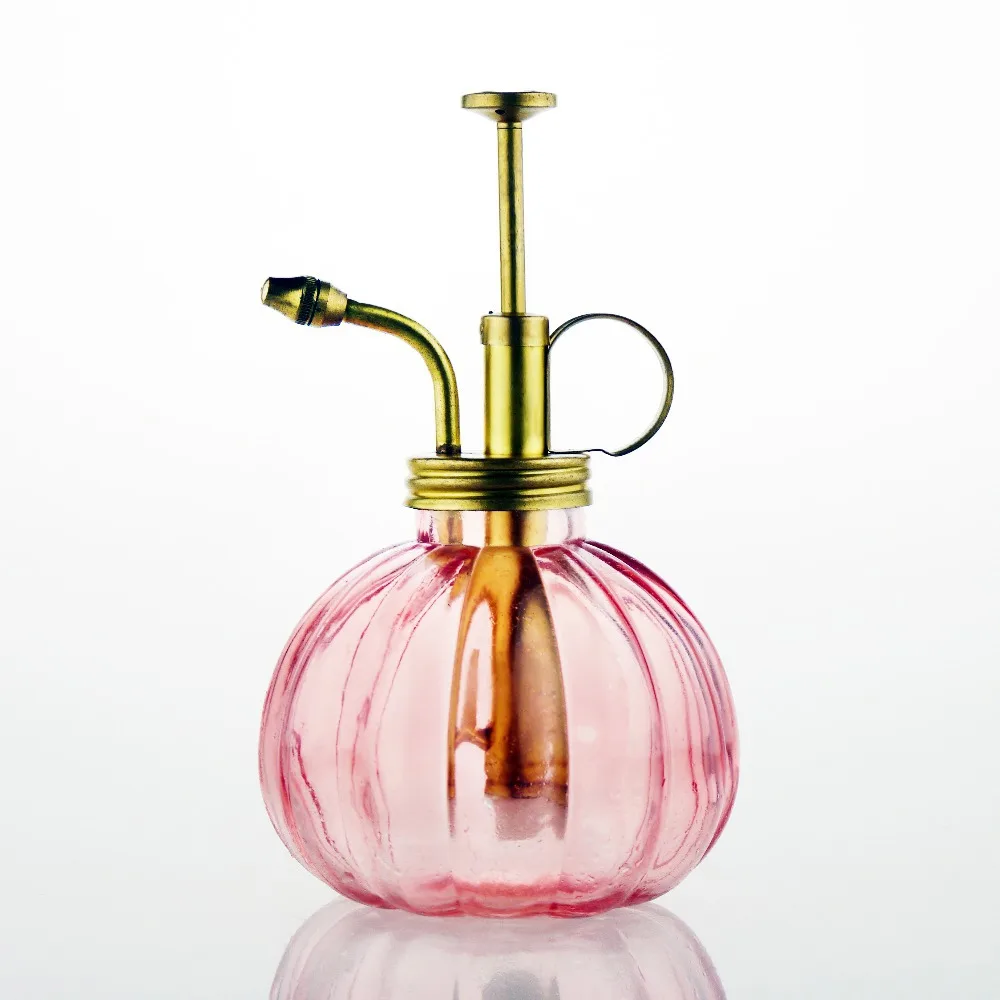 

Small Glass Potted Spray Bottle Pot Copper Watering Pot Retro Gardening Tool Succulents