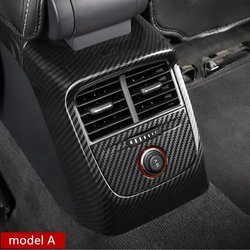 ABS задняя крышка выхода воздуха отделка углеродного волокна стиль кондиционер
