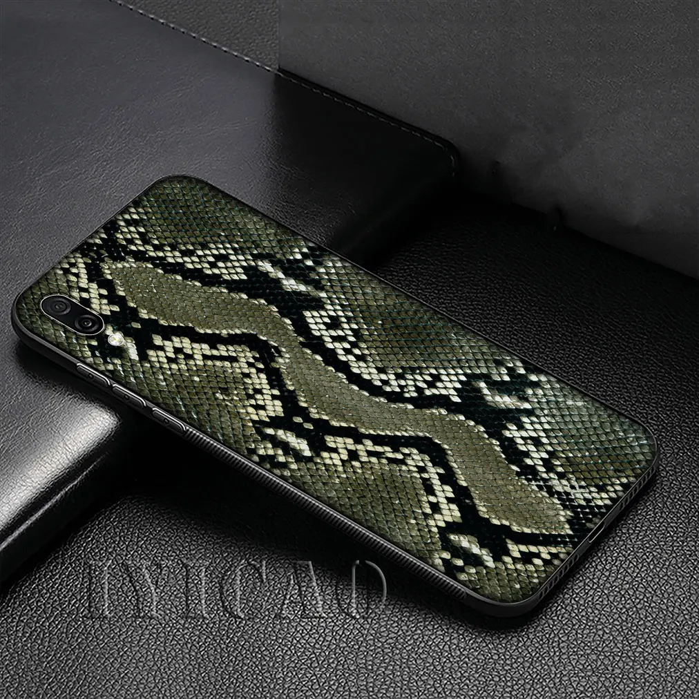 IYICAO Snake Skin Soft Silicone Cover Case for Huawei P30 P20 Pro P10 P9 Lite Mini 2017 2016 P Smart Z Plus 2019 |