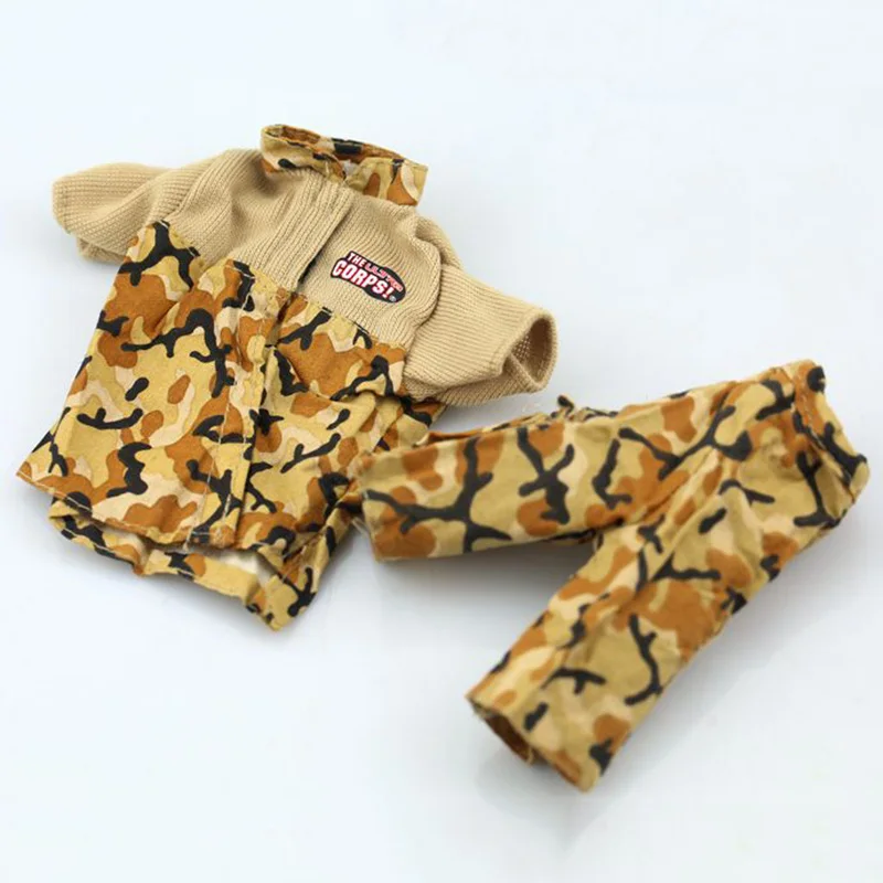 

Мужская трендовая камуфляжная одежда в масштабе 1/6, модель для отдыха, брюки с коротким рукавом, повседневная одежда F12, модные аксессуары дл...