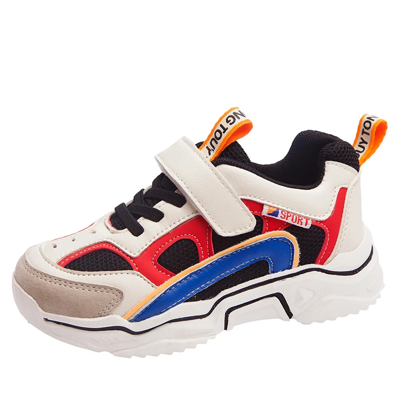 Осенняя Новая модная детская мягкая дышащая сетчатая спортивная обувь для