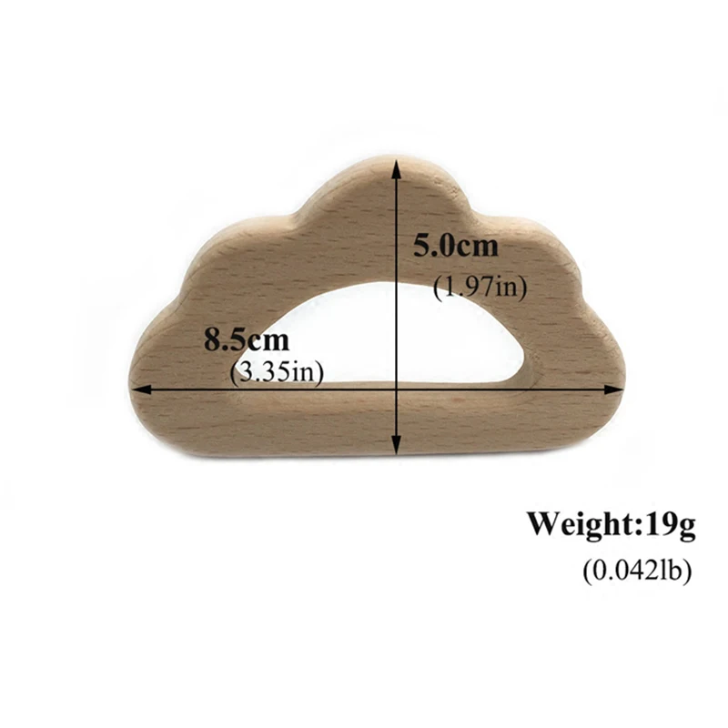 Органические деревянные облака из бука искусственное зубное кольцо деревянная