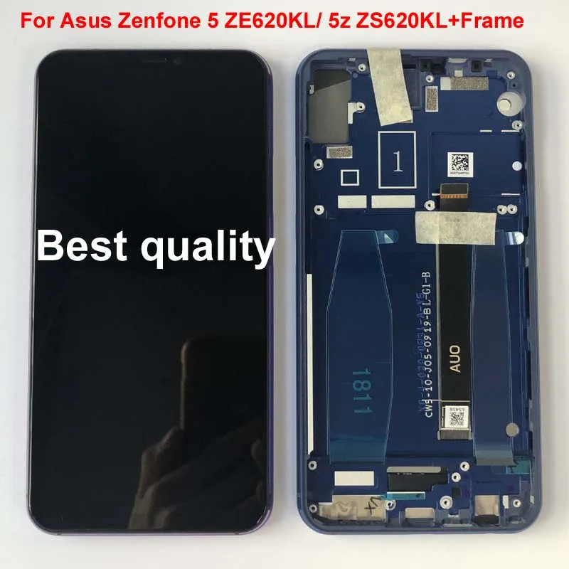 Для Asus Zenfone 5 Gamme ZE620KL ЖК-дисплей кодирующий преобразователь сенсорного экрана в сборе запасная часть для ASUS 5z ZS620KL+ рамка