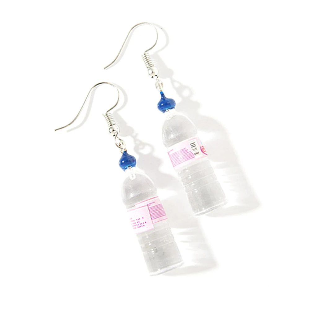 

Fashion Creative Simulation of Mineral Water Bottles Earrings Cute Handmade Earrings Womens Jewelry